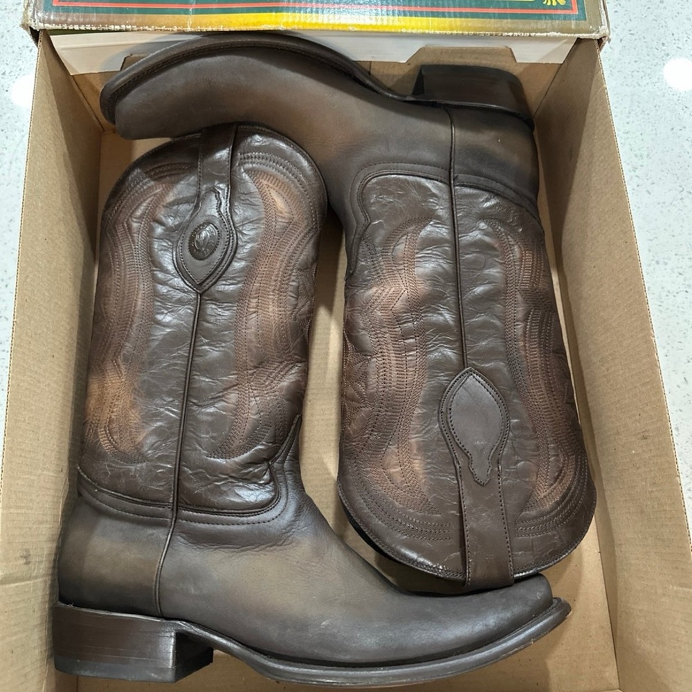 Men's Brown Leather Western Boots